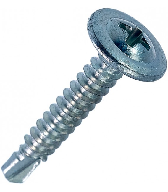 Саморез с прессшайбой со сверлом 4,2х13 цинк