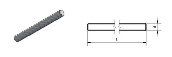 Шпилька титановая DIN 976 М4-М20